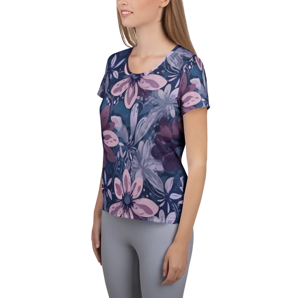 Moonlit Garden on Women's Athletic T-Shirt — Left