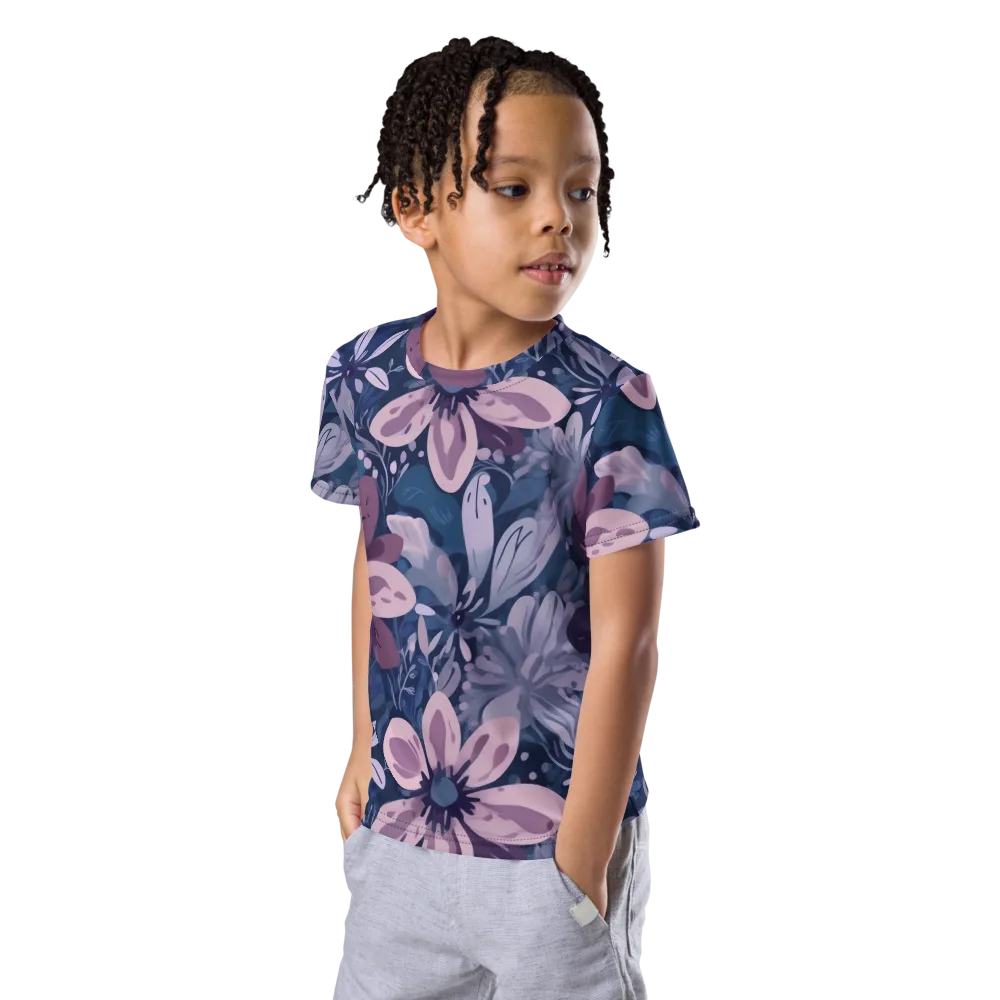 Moonlit Garden on Kids Crew Neck T-Shirt — Left Front