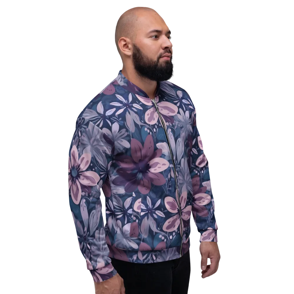 Moonlit Garden on Bomber Jacket — Right