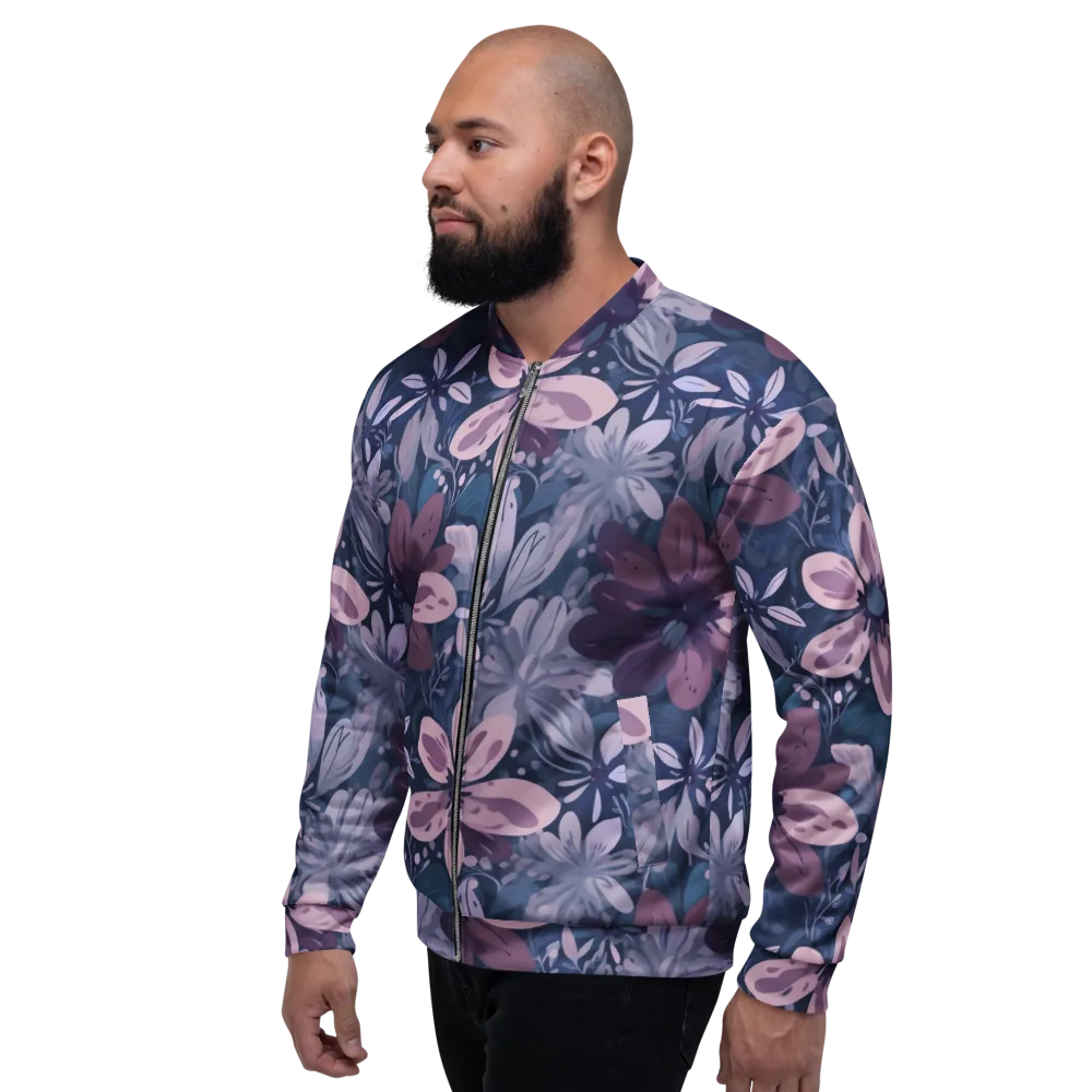 Moonlit Garden on Bomber Jacket — Left
