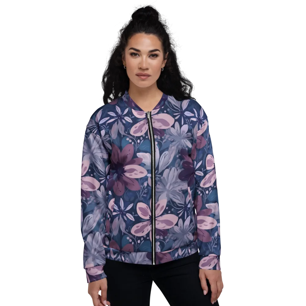 Moonlit Garden on Bomber Jacket — Front