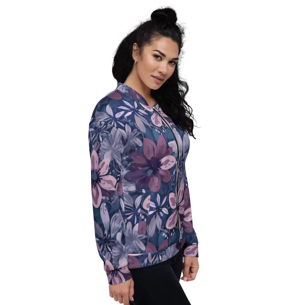 Moonlit Garden on Bomber Jacket — Right