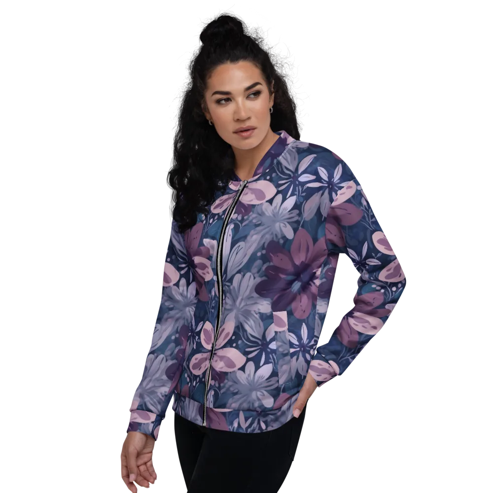 Moonlit Garden on Bomber Jacket — Left
