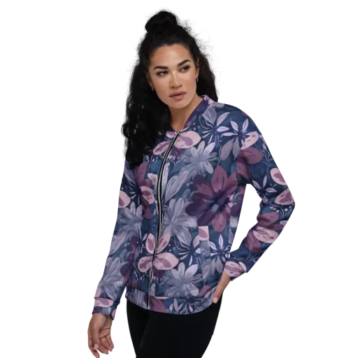 Moonlit Garden on a Bomber Jacket