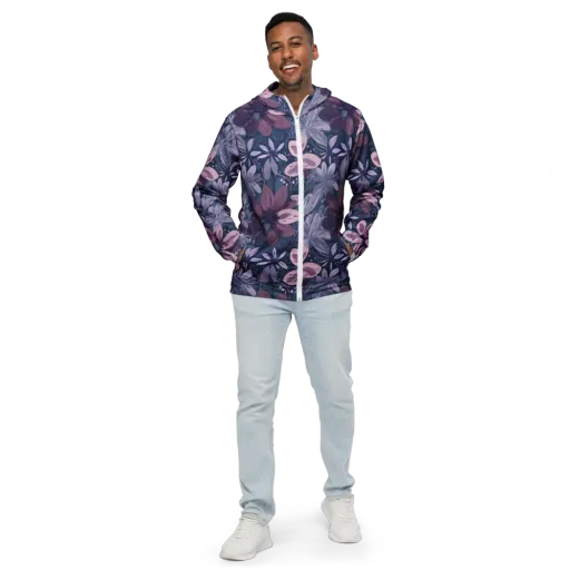 Moonlit Garden on a Men's Windbreaker