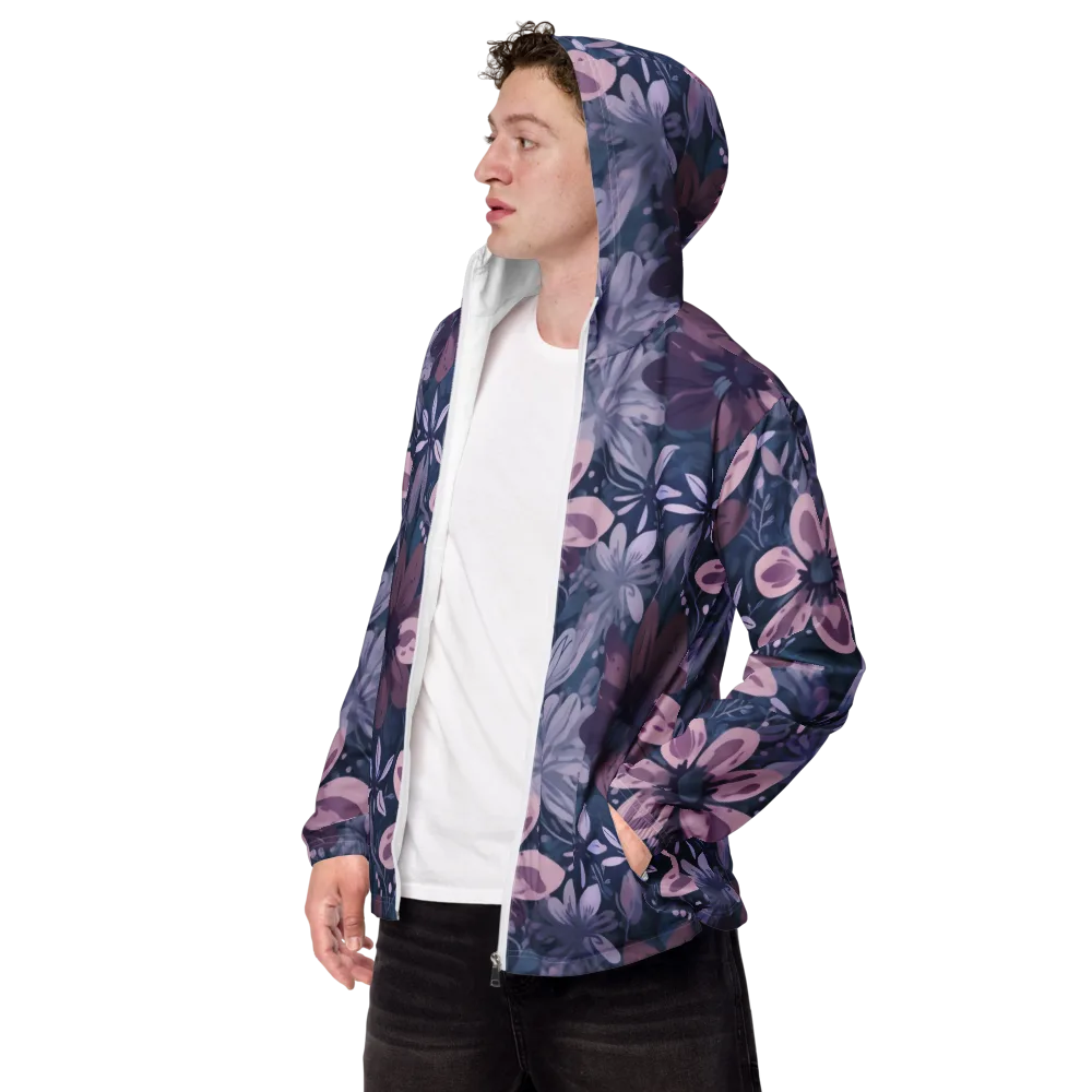 Moonlit Garden on Men's Windbreaker — Left Front