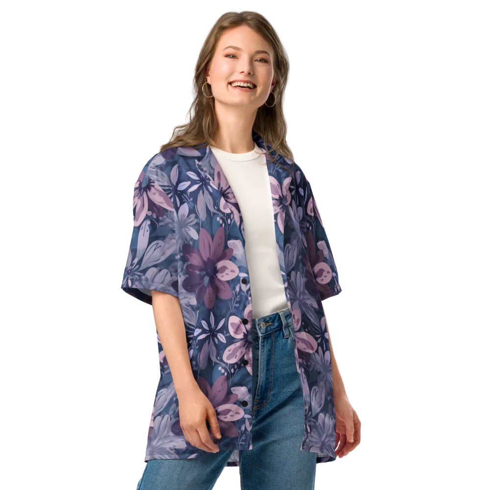 Moonlit Garden on Button Shirt — Front