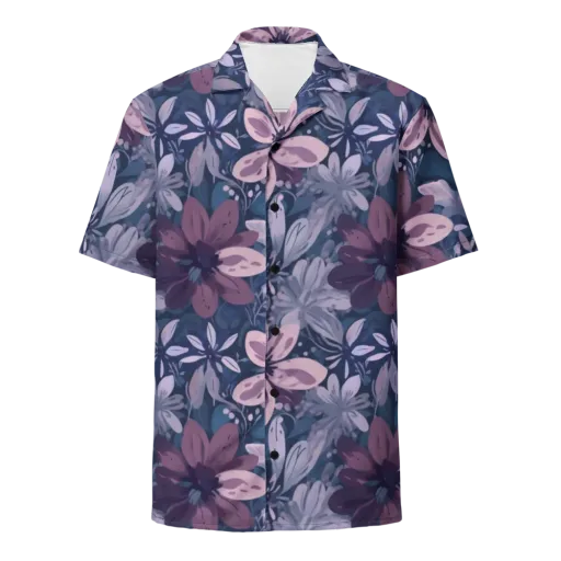 Moonlit Garden on a Button Shirt