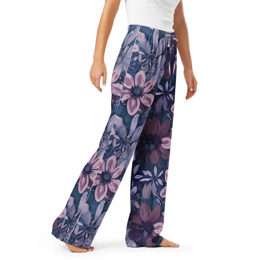 Moonlit Garden on Women's Pajama Pants — Right Front