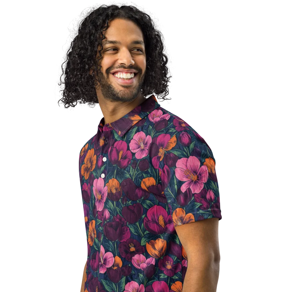 Indigo Hothouse on Men's Slim Fit Polo Shirt — Left Front
