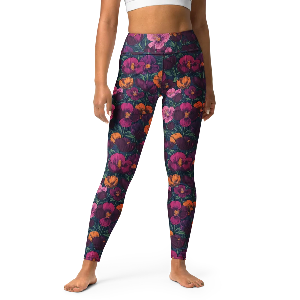 Indigo Hothouse on Yoga Leggings — Front