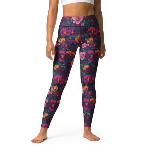 Indigo Hothouse on a Yoga Leggings