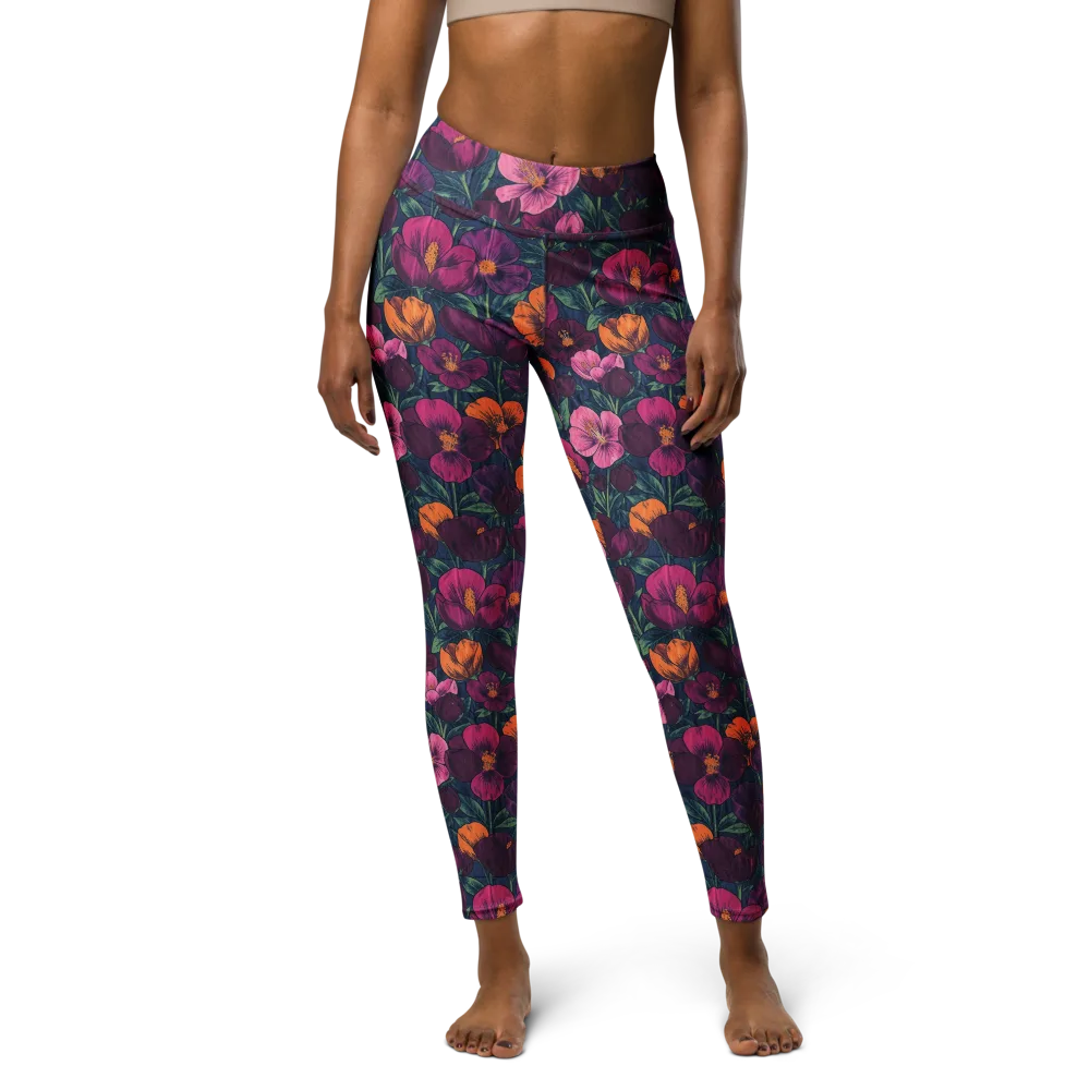 Indigo Hothouse on Yoga Leggings — Front