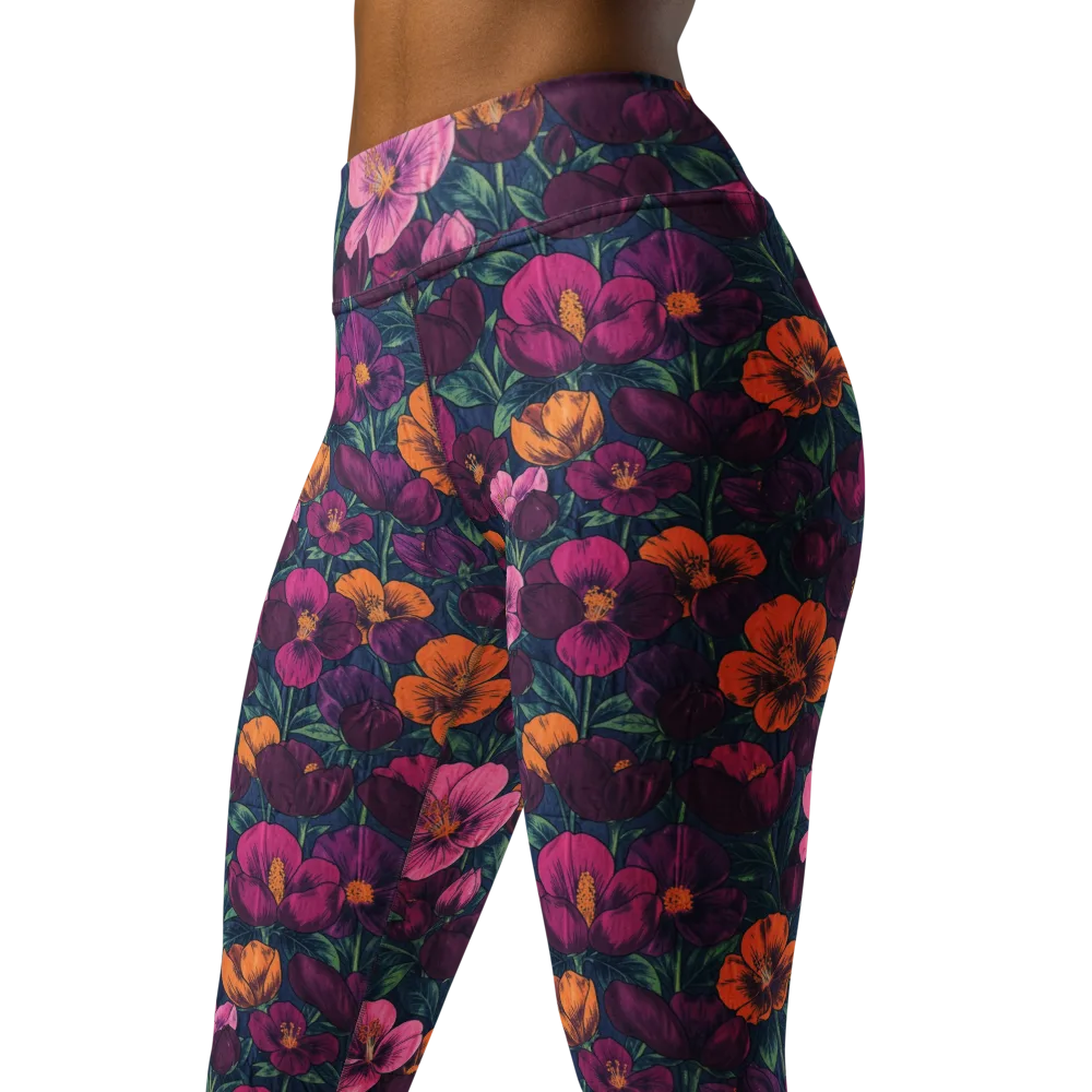Indigo Hothouse on Yoga Leggings — Left Front