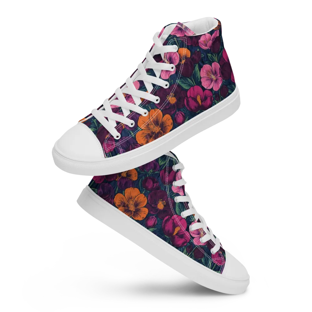 Indigo Hothouse on Men's High Top Canvas Shoes — Front