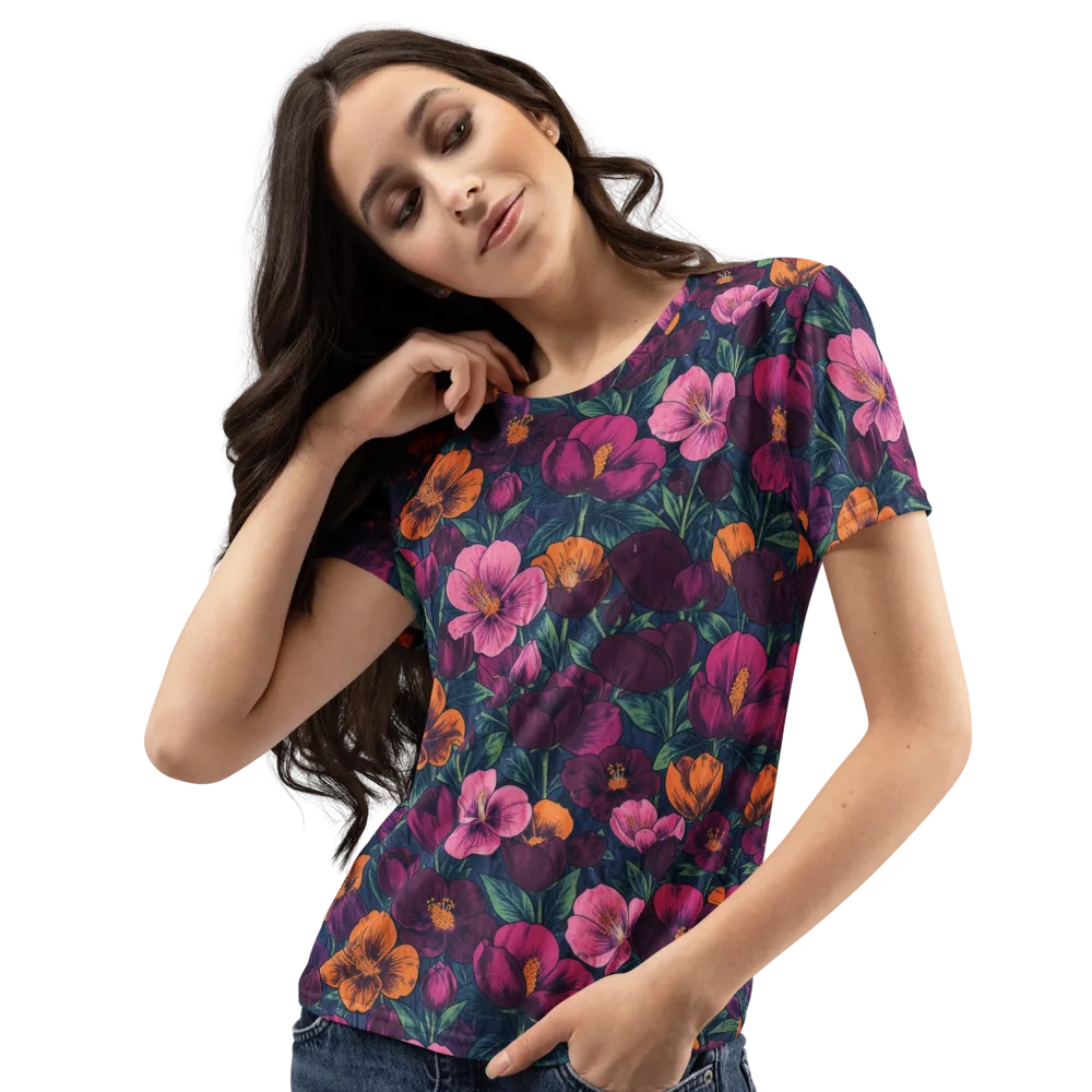 Indigo Hothouse on Women's Crew Neck T-Shirt — Left Front