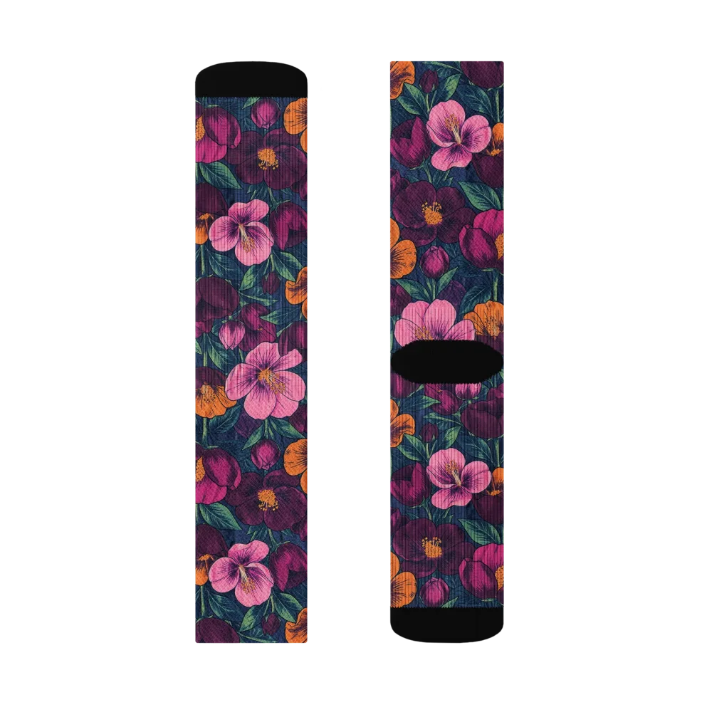 Indigo Hothouse on Socks — Right Sock