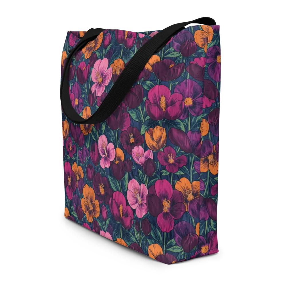 Indigo Hothouse on Large Tote Bag W/ Pocket — Front