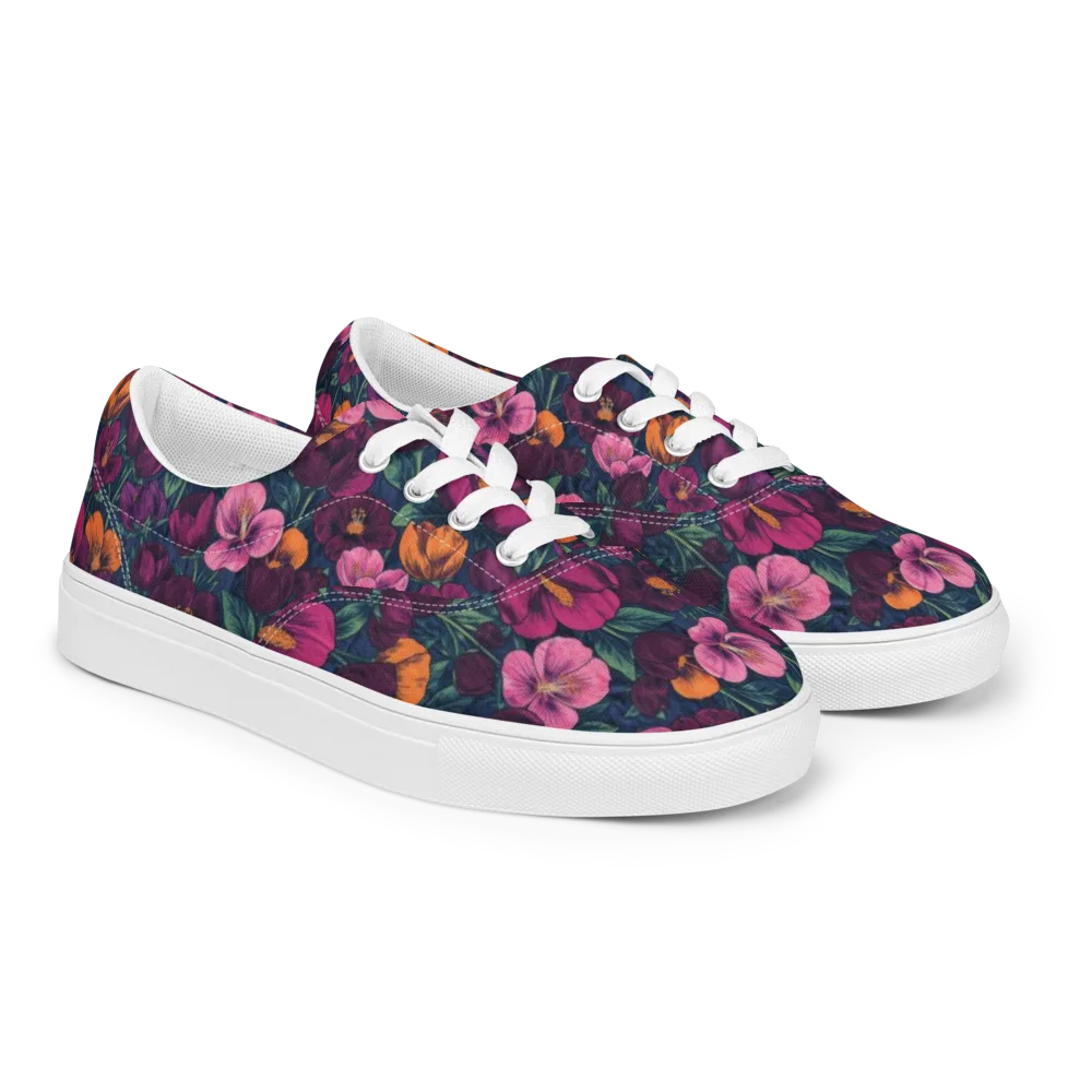 Indigo Hothouse on Men's Lace-Up Canvas Shoes — Right Front