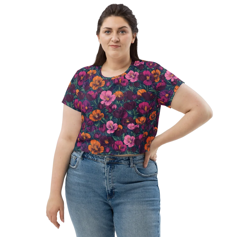Indigo Hothouse on Crop Tee — Front