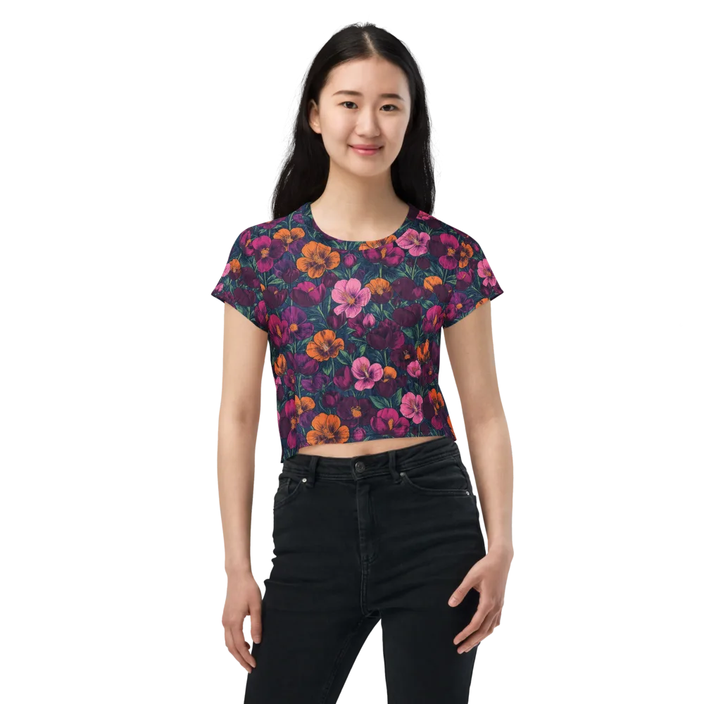 Indigo Hothouse on Crop Tee — Front