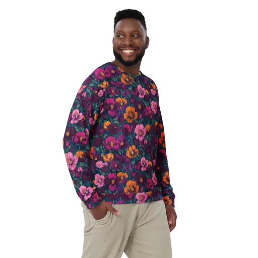 Indigo Hothouse on a Sweatshirt