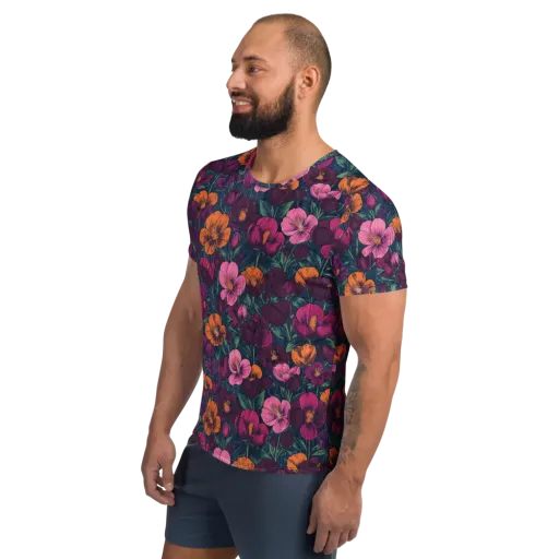 Indigo Hothouse on a Men's Athletic T-Shirt