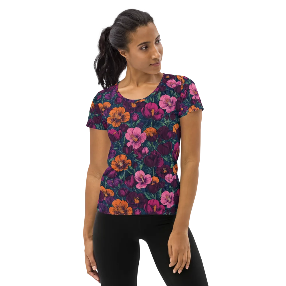 Indigo Hothouse on Women's Athletic T-Shirt — Front