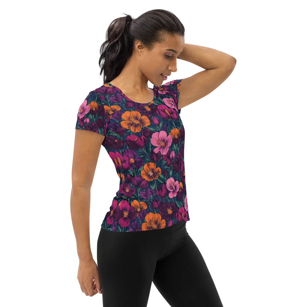 Indigo Hothouse on Women's Athletic T-Shirt — Right