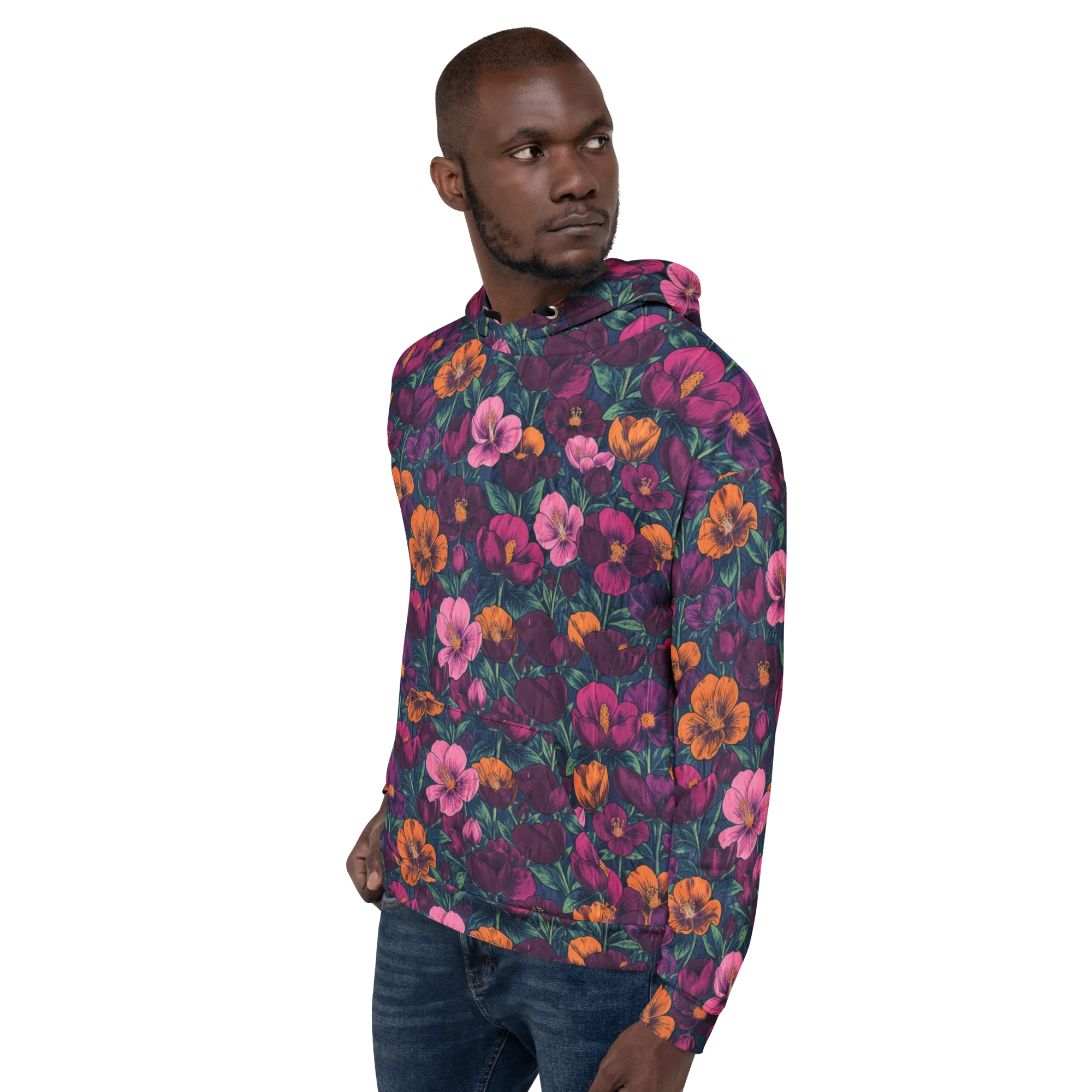 Indigo Hothouse on Hoodie — Left