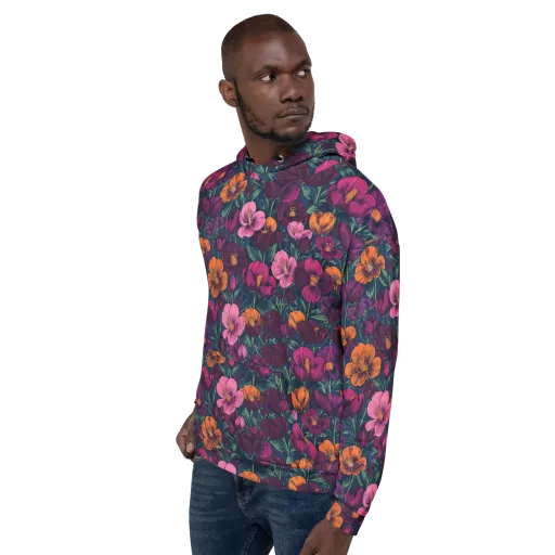 Indigo Hothouse on a Hoodie