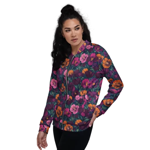 Indigo Hothouse on a Bomber Jacket