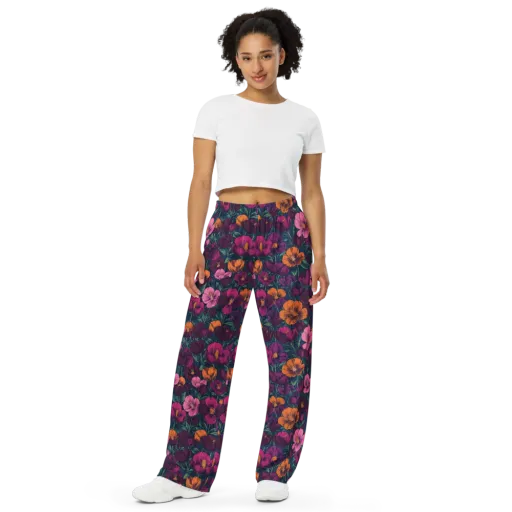 Indigo Hothouse on a Wide-Leg Pants