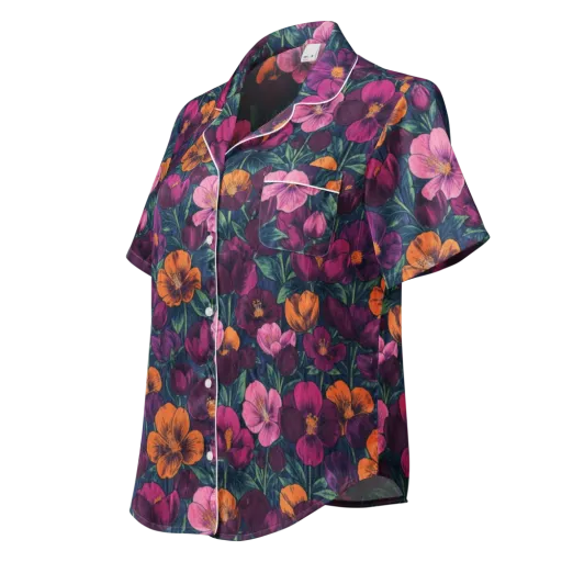 Indigo Hothouse on a Women's Short Sleeve Pajama Top