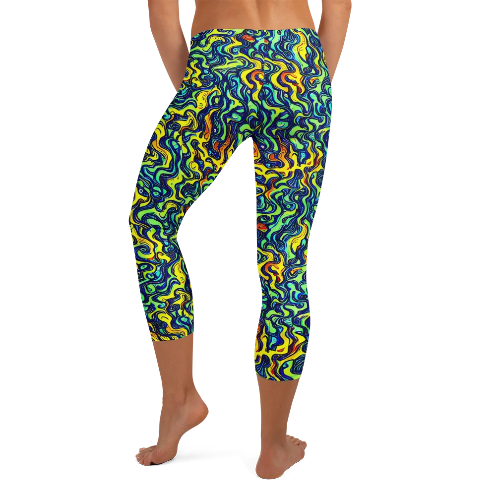 Electric Eel on Capri Leggings — Back