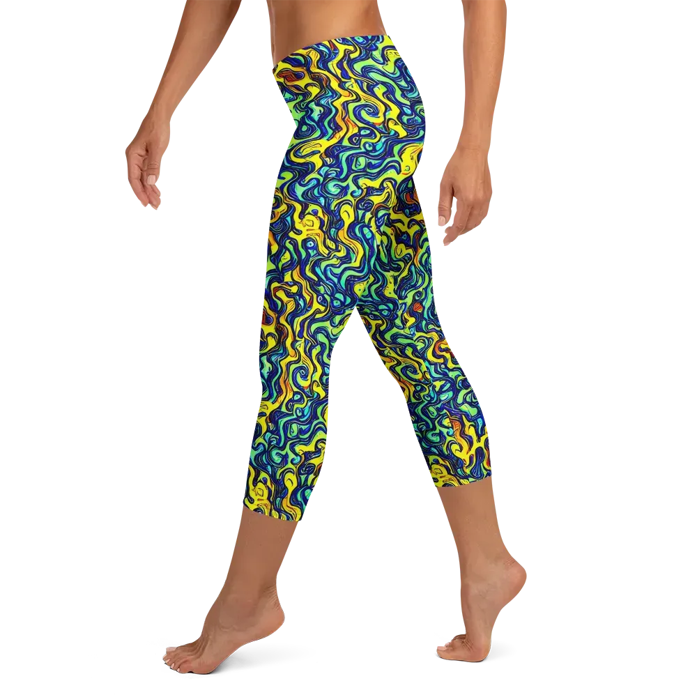 Electric Eel on Capri Leggings — Left