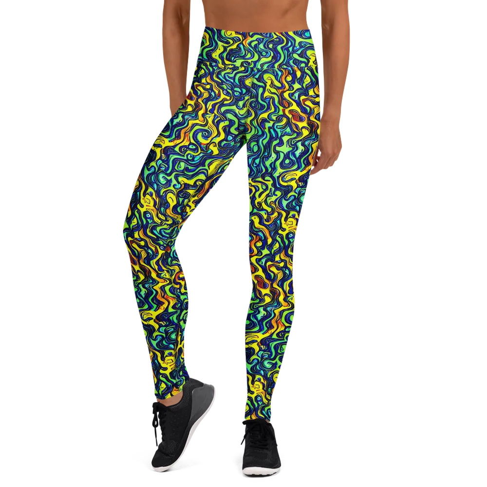 Electric Eel on Yoga Leggings — Front