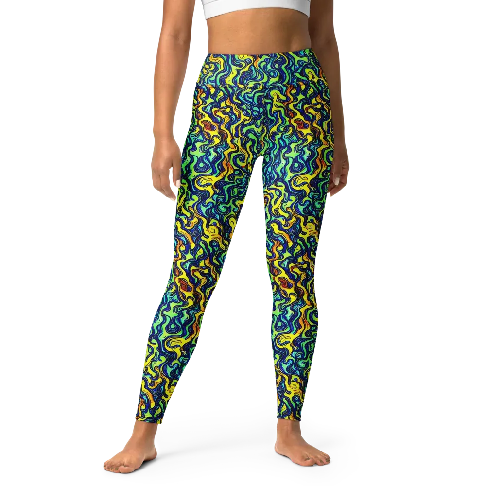 Electric Eel on Yoga Leggings — Front