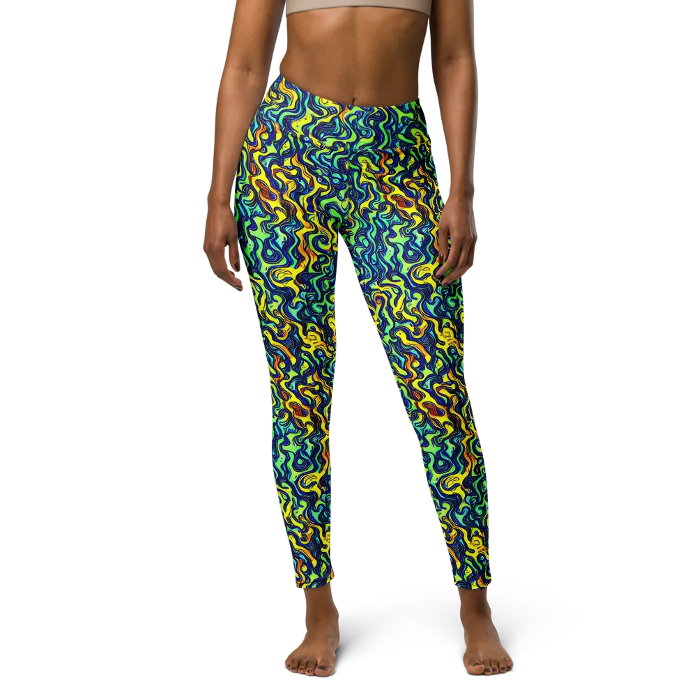 Electric Eel on Yoga Leggings — Front