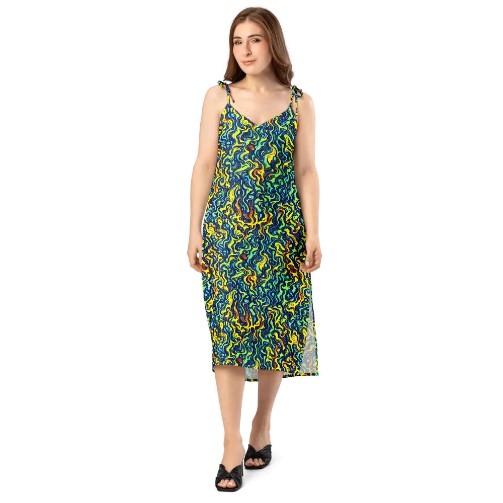 Electric Eel on Slip Dress — Front