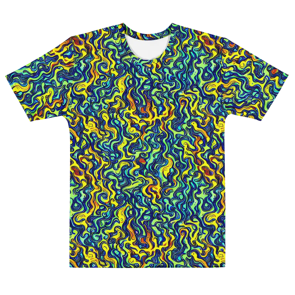 Electric Eel on Men's Cotton Crew Neck T-Shirt — Front