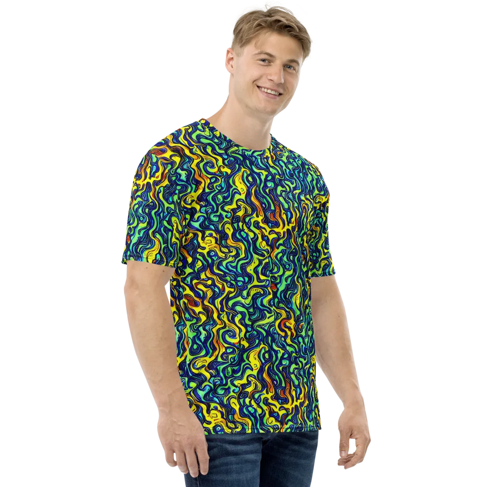 Electric Eel on Men's Crew Neck T-Shirt — Right