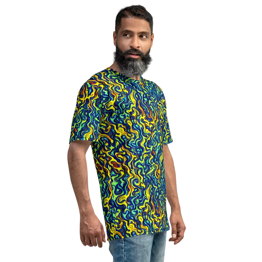 Electric Eel on Men's Crew Neck T-Shirt — Right