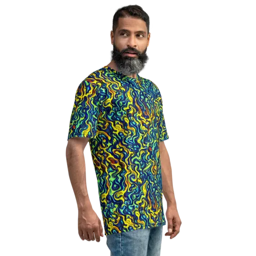 Electric Eel on a Men's Crew Neck T-Shirt