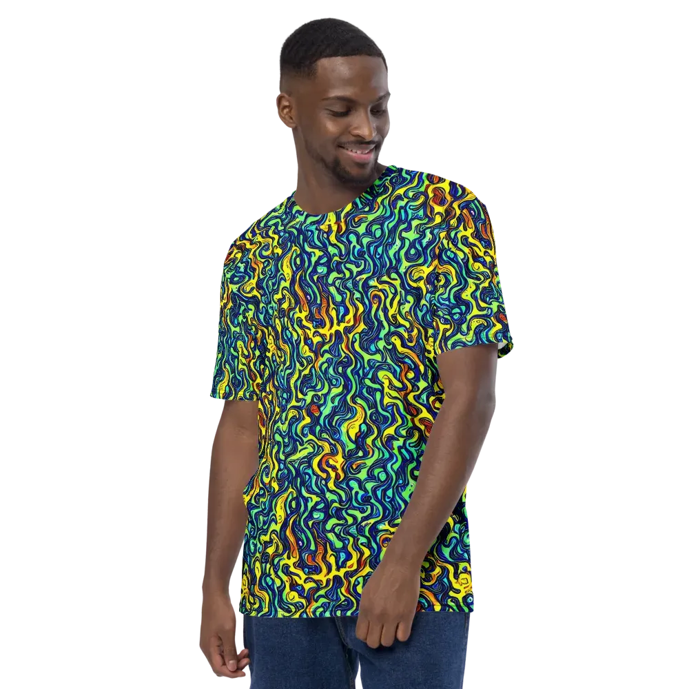 Electric Eel on Men's Crew Neck T-Shirt — Left