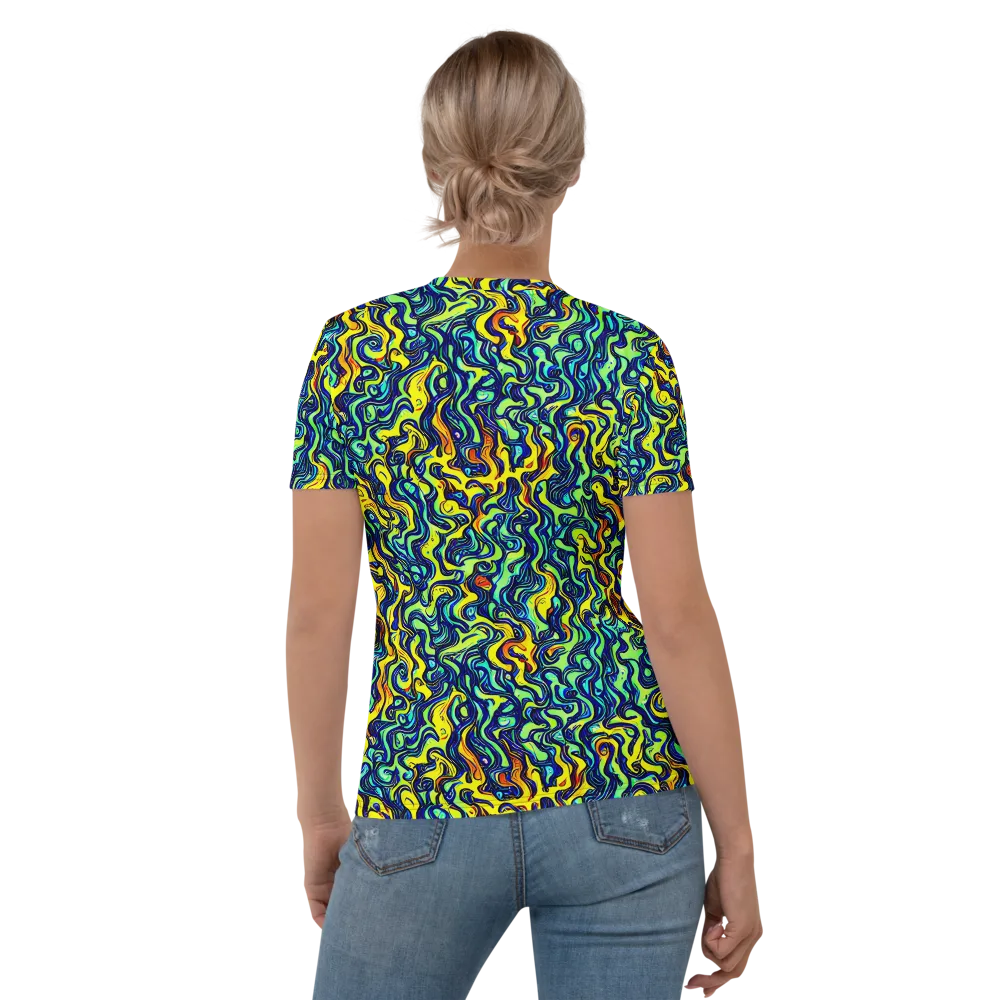 Electric Eel on Women's Crew Neck T-Shirt — Back