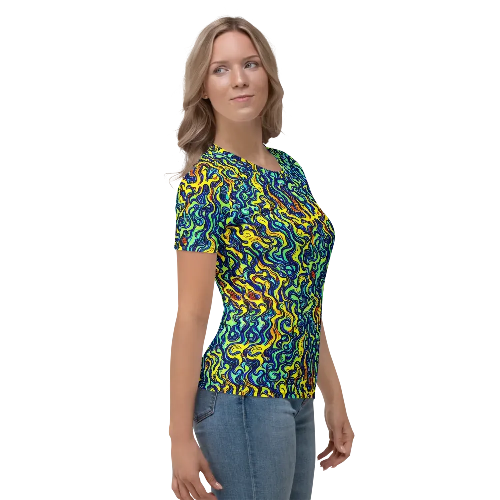 Electric Eel on Women's Crew Neck T-Shirt — Right