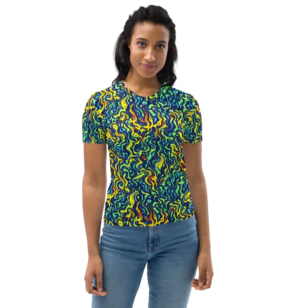 Electric Eel on Women's Crew Neck T-Shirt — Front