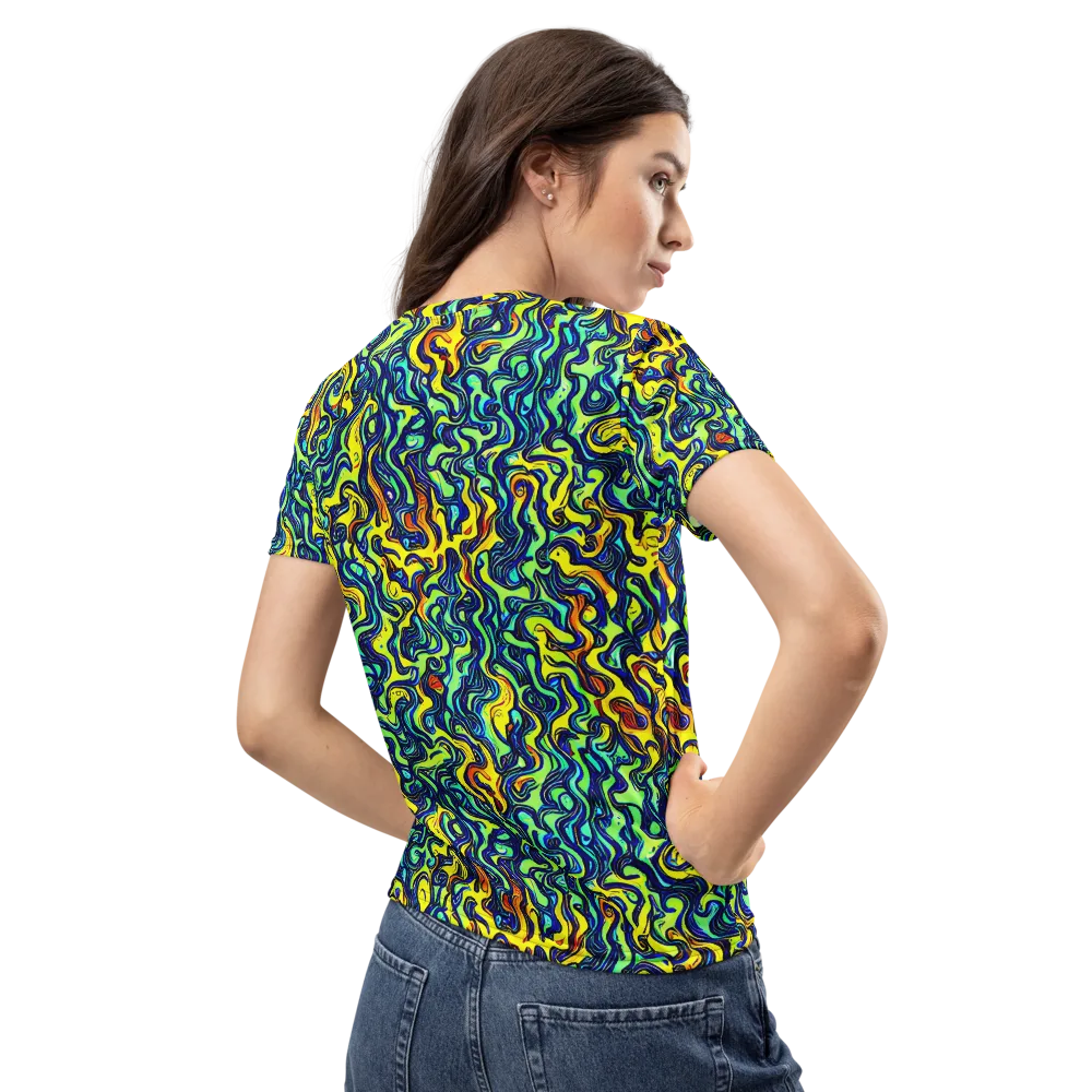 Electric Eel on Women's Crew Neck T-Shirt — Back