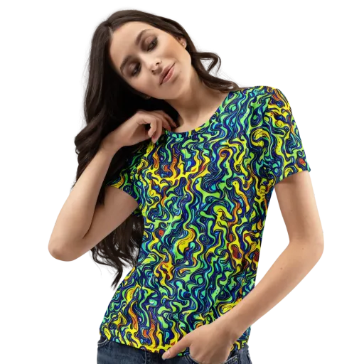 Electric Eel on a Women's Crew Neck T-Shirt